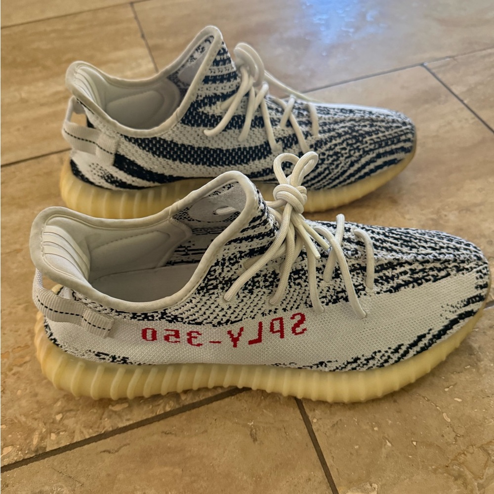 Adidas Yeezy Boost 350 V2 White Black Red Sneakers